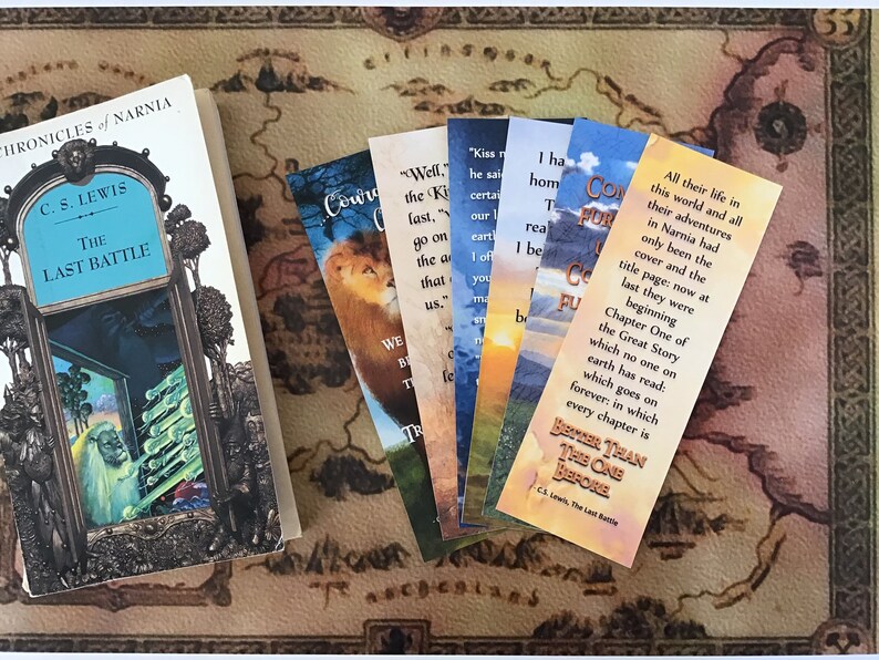 chronicles of narnia the last battle bookmarks instant etsy