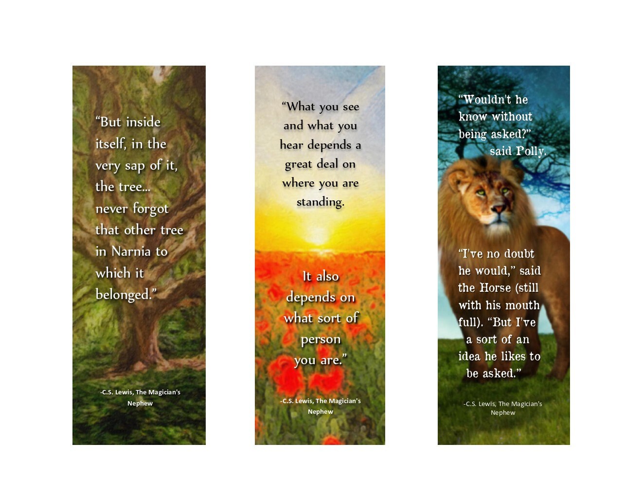 chronicles of narnia the magicians newphew bookmarks etsy