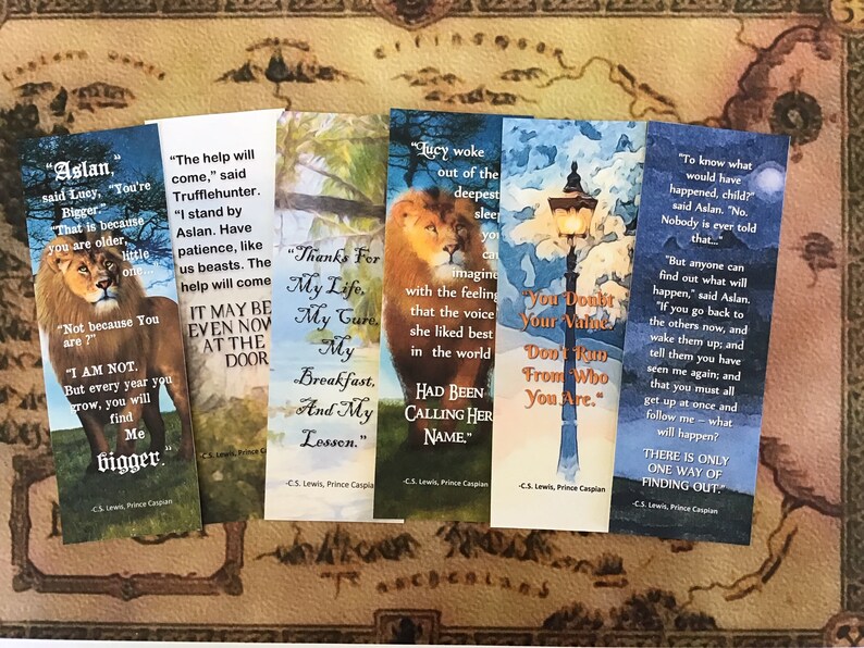 chronicles of narnia prince caspian bookmarks instant etsy