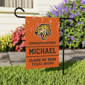 Personalized College Bound Yard Flag, Custom Class of 2029 Garden Flag, College Sign for Seniors, Graduation Yard Decor GF1