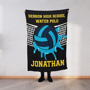 Custom Water Polo Personalized Name School / Club Blanket End of Year Senior Keepsake Coach Gift Ideas Player Team Gift W1