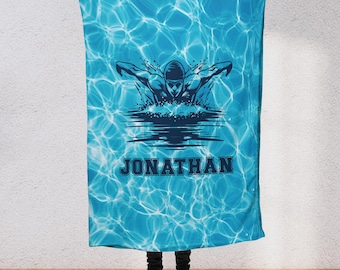 Custom Swim for Boys Personalized Team Blanket Pool Name Swim Coach Senior Gift for Swim Team Swimmer Club Swimming Coaches SW6