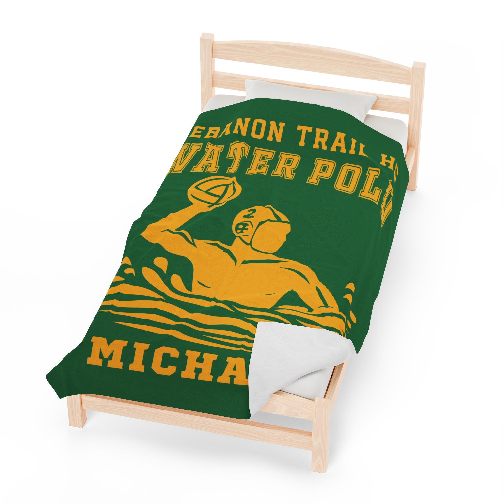 Custom Water Polo Personalized Name School Blanket End of Year Senior Keepsake Coach Gift Ideas Player Team Gift W1