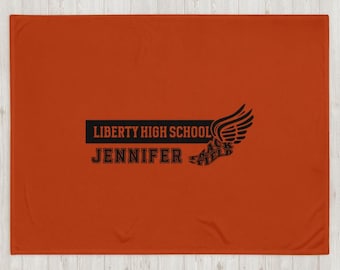 Custom Track & Field Blanket, Team High School Running Club Sports School End of Season Gift for Runners Sports Senior Infinite Color T3