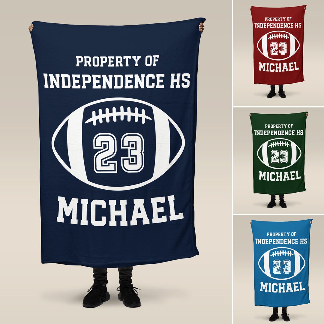 Personalized Football Stadium Blanket Custom Name Number Etsy