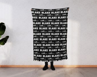 Custom Music Blanket, Marching Band, Orchestra, Repeating Names, Color, Instrument, Trumpet, Clarinet, Tuba, Violin, Oboe and More  S20