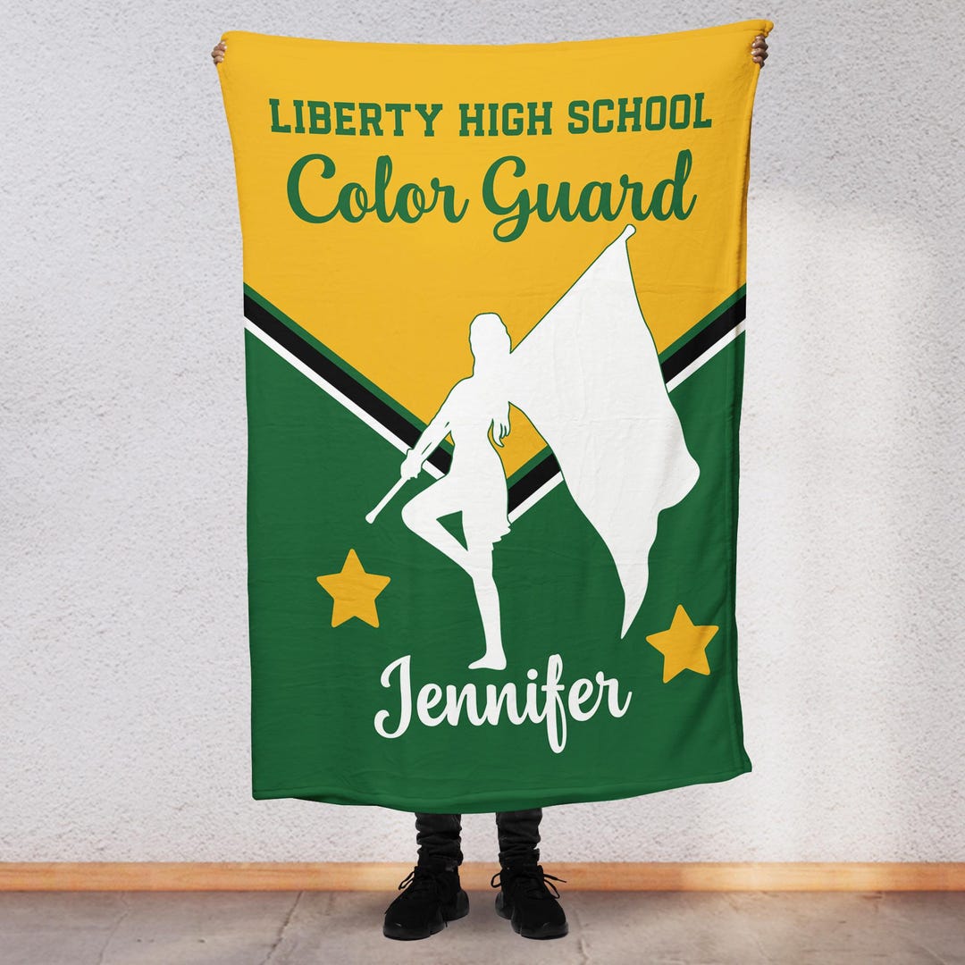 Custom Color Guard Blanket – Personalized With Name & School, Color ...