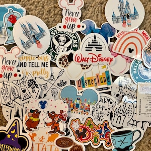 Pack of 8 assorted Disney waterproof sticker.  Disney.  Assorted.  Waterproof stickers
