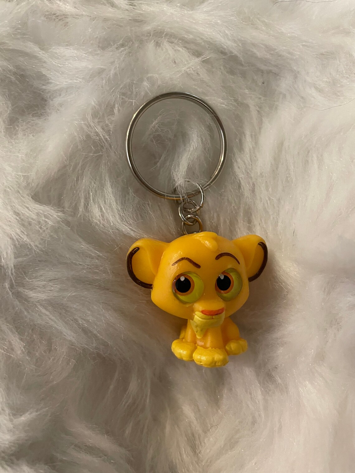 Simba keychain. Lion King Etsy