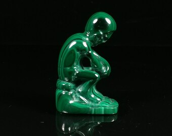 Malachite statue