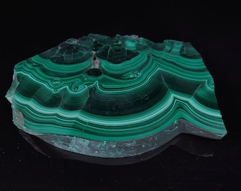 polished malachite slab