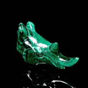 Malachite rhino head