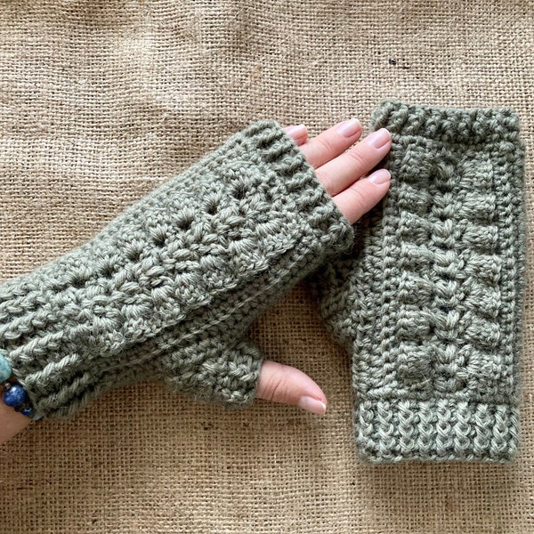 Aria Fingerless Gloves Crochet Pattern | Fingerless Mitts Crochet Pattern | Elegant Crochet Gloves Pattern