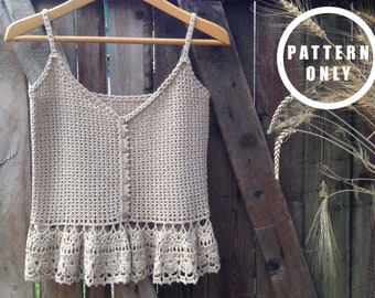 crochet knit tank top