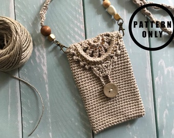 crochet handphone pouch