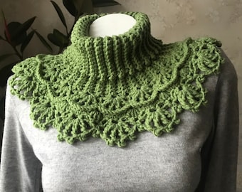 Maria Crochet Neck Warmer Pattern | Ribbed Cowl Crochet Pattern | Crochet Pattern Women Neck Warmers | Crochet Ribbed Neck Cowl Pattern