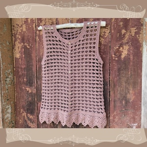 Cecille Crochet Tank Top Pattern | Vintage-Inspired Lace Crochet Tank Pattern | Crochet Pattern Top Woman | Made to Measure Tank Pattern