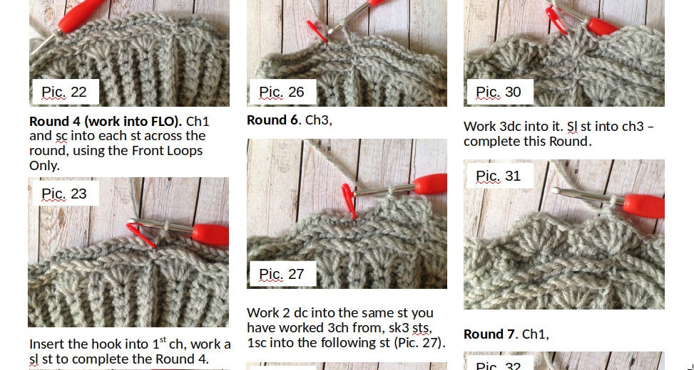 Grey Sea Waves Crochet Neck Warmer Pattern Easy Cowl Crochet Etsy