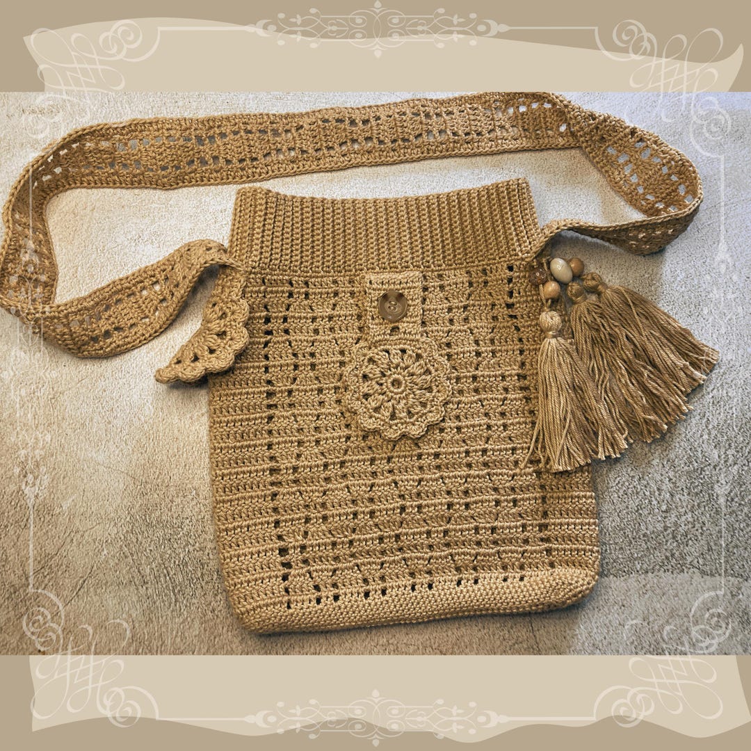 Sylvia Bohemian Crossbody Bag Crochet Pattern Crochet Summer Bag