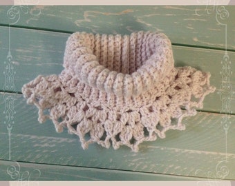 Short Neck Warmer Crochet PDF Pattern | Marshmallow Short Cowl Tutorial with Explanations and Schemes | Last Minute Crochet Gift Idea