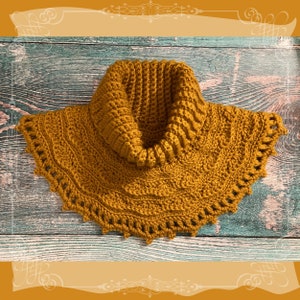 Mustard Dreams Neck Warmer Crochet Pattern | Crocheted Neck Warmer Pattern | Crochet Pattern for Women Neckwarmers | One Skein Crochet Gift