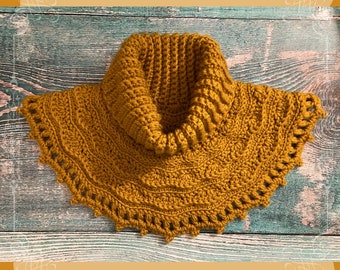 Mustard Dreams Neck Warmer Crochet Pattern | Crocheted Neck Warmer Pattern | Crochet Pattern for Women Neckwarmers | One Skein Crochet Gift