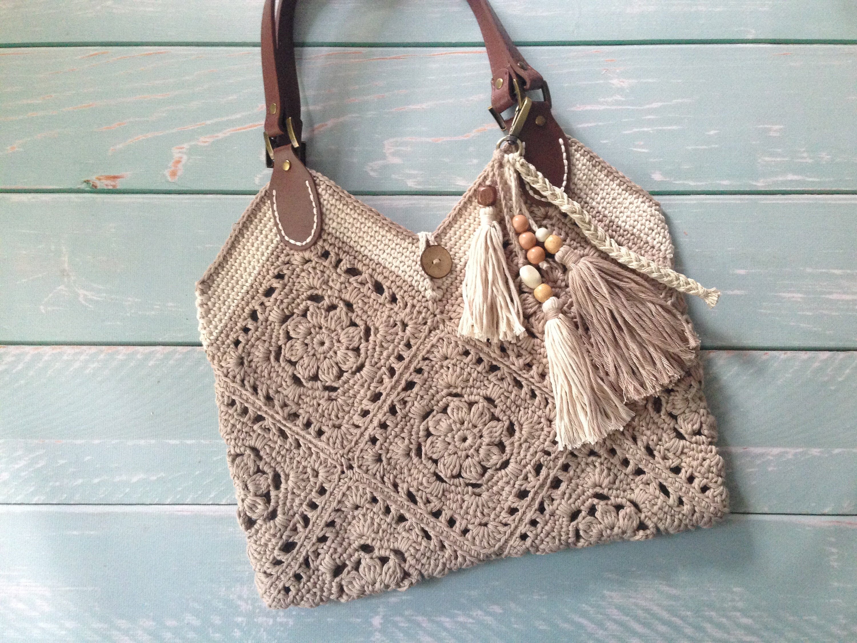 Crochet Tote Bag Pattern Crochet Tote Bag from Squares Etsy