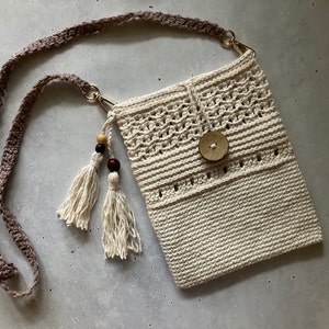 Patron de sac à bandoulière en crochet Lucy | Modèle de sac à bandoulière bohème | Modèle de crochet avancé pour sac à main | Petit modèle de sac à main au crochet