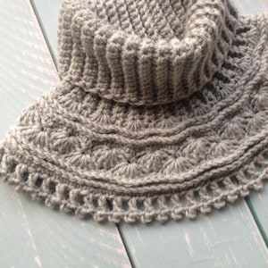 Crocheted textured double neck cowl