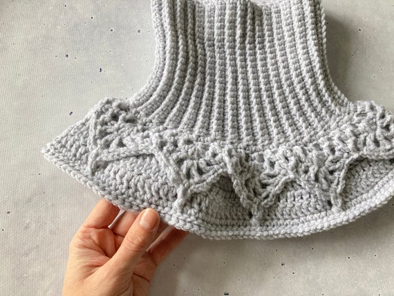 c*o様 UND CROCHET KNIT COLLAR CROCHET COLLAR KNIT SWEATER - Mid-blue | ZARA United States