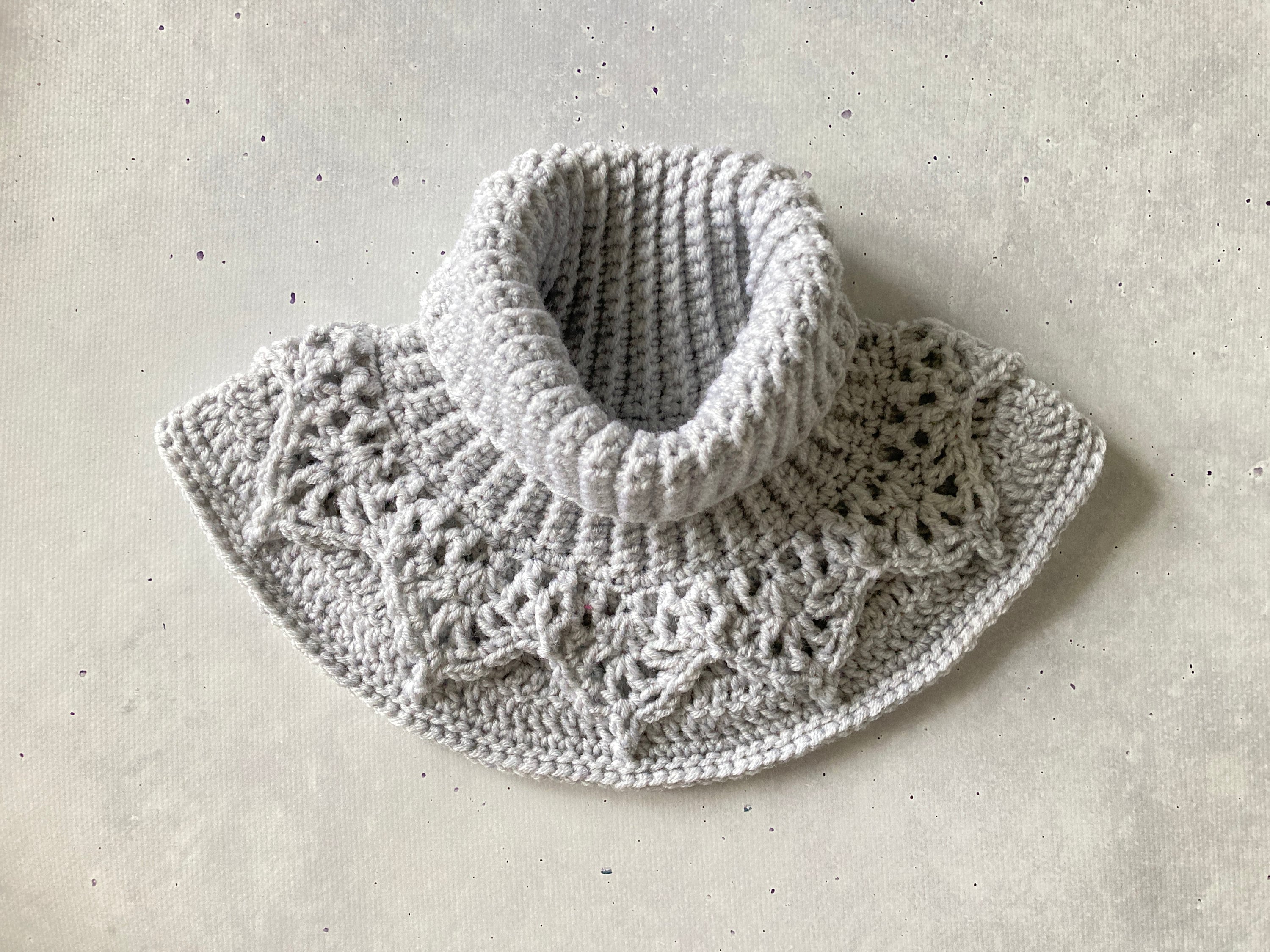 ★人気★【KNITTED】★Open Collar Crochet Half Knit Te.e★ Adding a Knit Rib Collar to a Crochet Sweater - Part 2