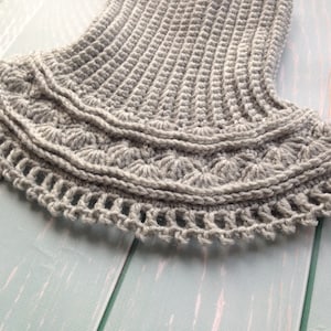 Crocheted textured double neck cowl