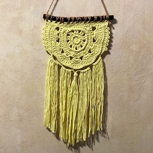 Boho Hänge Häkelanleitung Sonnenaufgang | Boho Decor Häkelanleitung für die Wand | Häkelanleitung hängend | Boho Wohnen | Boho-Stil | Groß