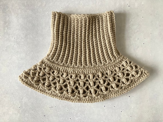 c*o様 UND CROCHET KNIT COLLAR Adding a Knit Rib Collar to a Crochet Sweater - Part 2