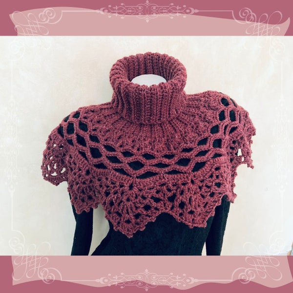 Mystery Cowl Neck Warmer Crochet Pattern | Advanced Crochet Cowl Pattern | Turtleneck Crochet Pattern for Cowl