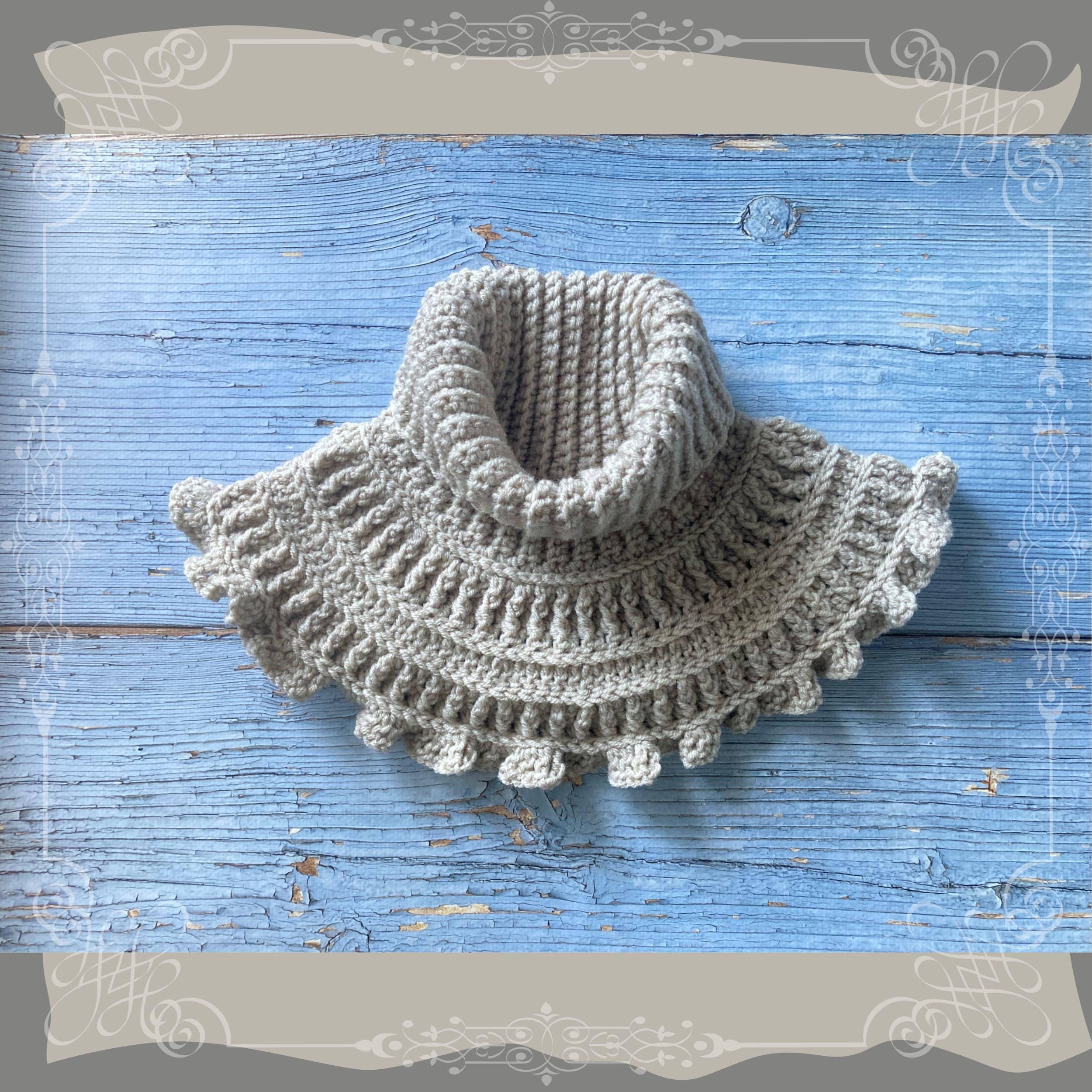 Barbara Ruffled Turtleneck Collar Crochet Pattern