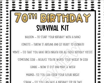 60th Birthday Survival Kit | Etsy
