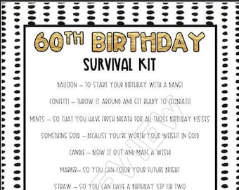 60th Birthday Survival Kit