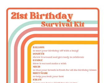 Kit de supervivencia para el 21 cumpleaños
