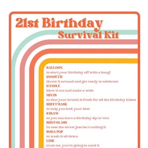 21st Birthday Survival Kit