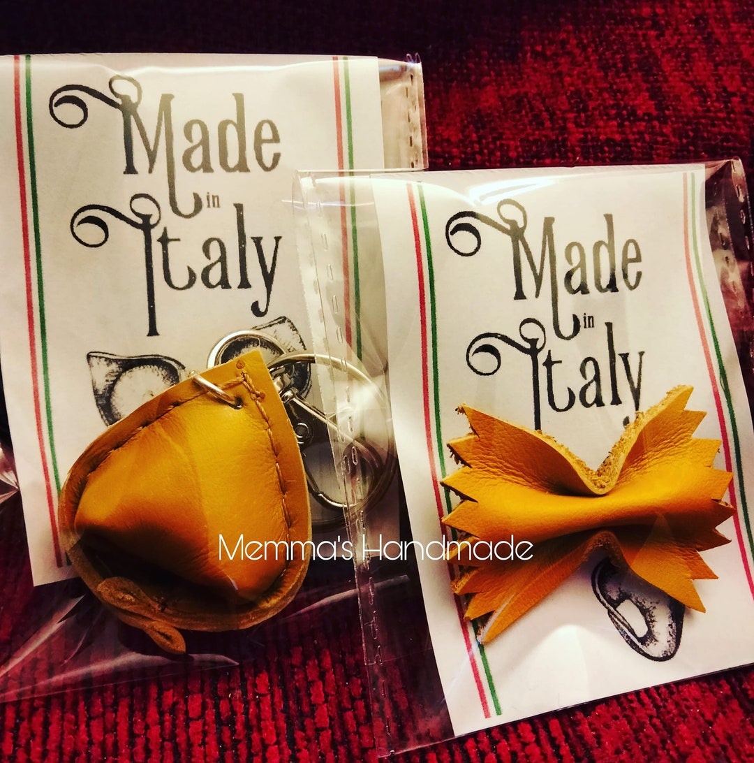 Keychan Pin Keychan Pins Leather Pasta Tortellini Farfalle in Pelle - Etsy