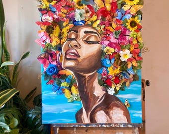 FULL BLOOM giclee 3D painting 36x24