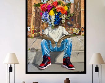 BLACK BOYS deserve FLOWERS too print 36x24