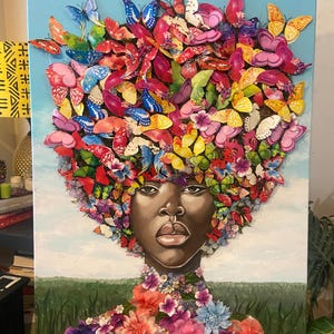 FLY GIRL original painting 40x30