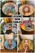LEGEND SIDE TABLE 24x24 wooden table