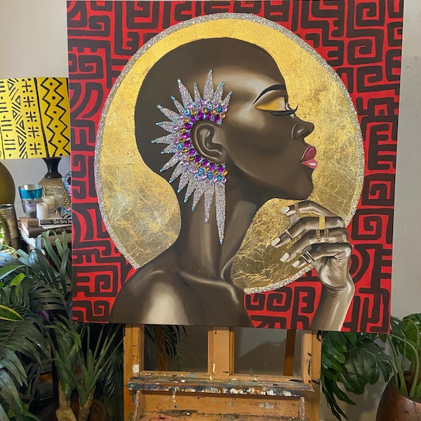 PROFILE PERFECT  36x36 Giclee painting