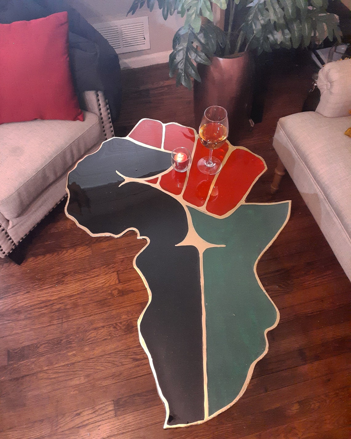 BLACK POWER table/wall art Etsy