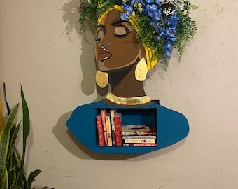 BLACK GIRL PLANTER2 bookshelf 35x20