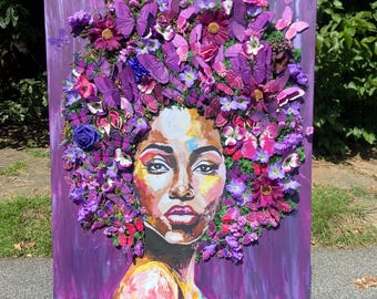 NEW GROWTH COLOR (purple) painting 40x30