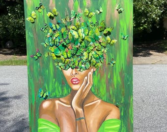 NEW GROWTH COLOR (green) painting 40x30